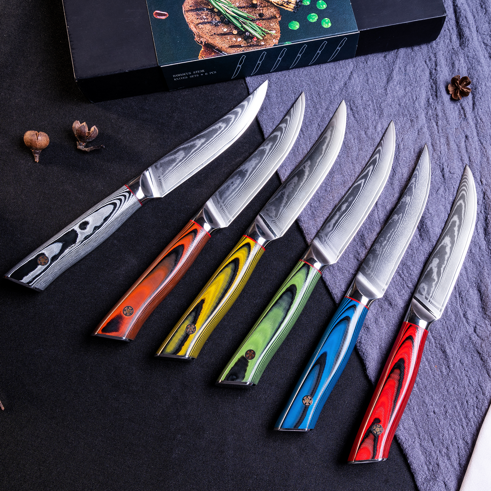50cr15mov Kitchen Knives Set Utility Chef Knife, Japanese Chef Knife