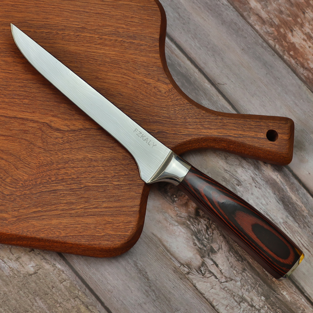 6 Inch Boning Knife - Super Sharp Fillet Knife German High Carbon