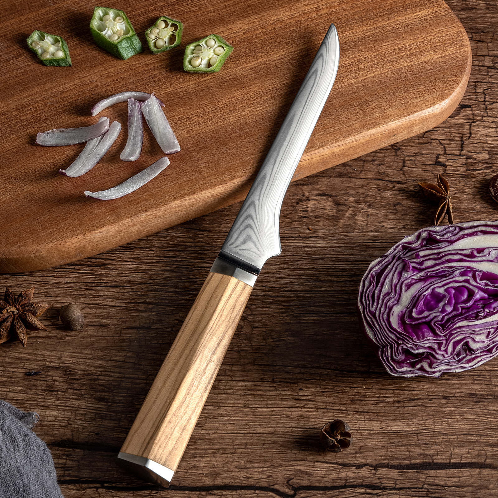 5.5" Japanese Damascus Boning Knife