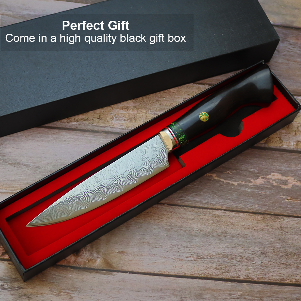 Japanese Damascus Utility Knife 5"