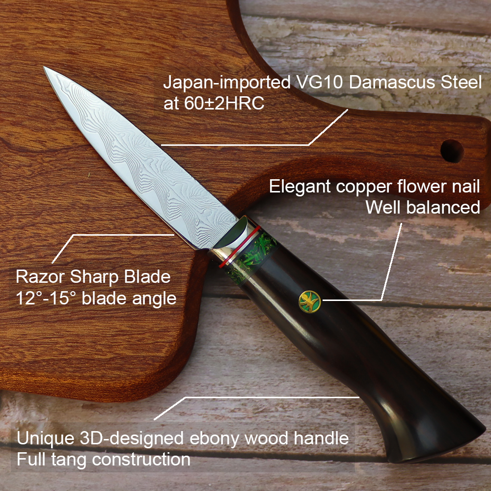 JAPANESE SEIGAIHA 3.5 PARING KNIFE - Brooklyn Knife Company