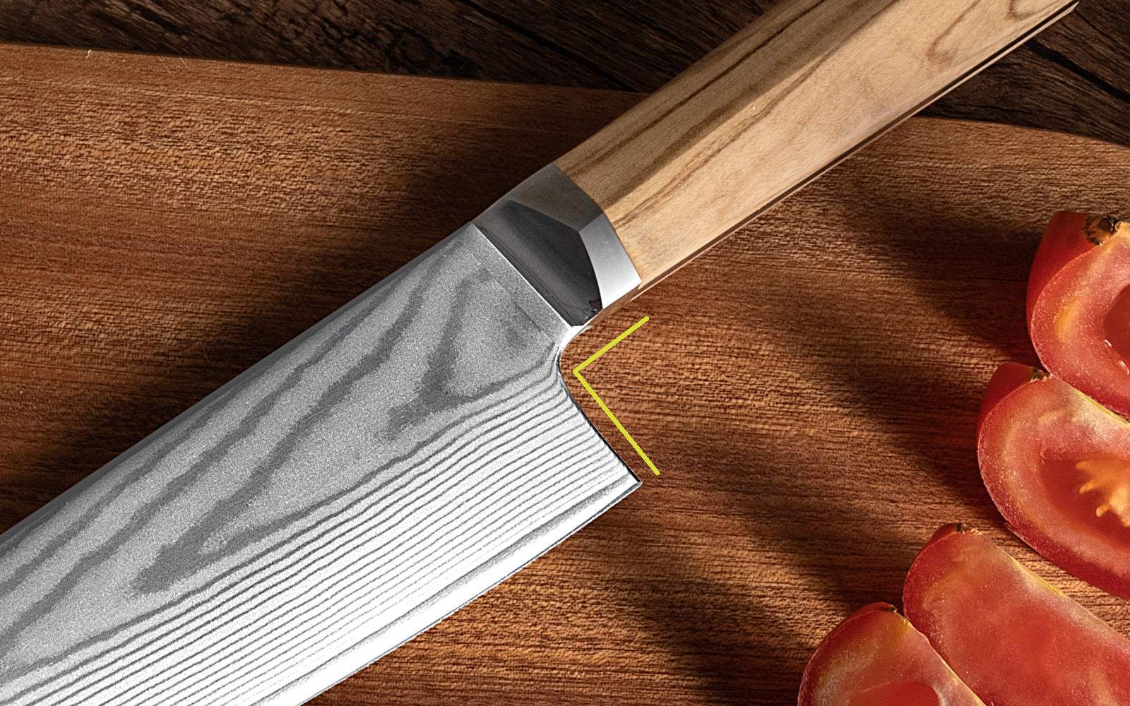 8 Inch Kiritsuke Knife Olive Wood Handle Damascus Steel Blade Chef Cleaver  Slicing Kitchen Knives For Cutting Vegetables Meat