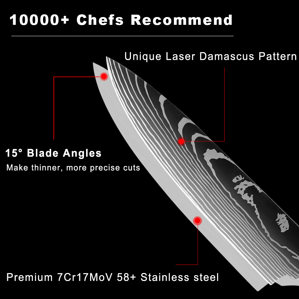 8 Piece Knife Roll Set