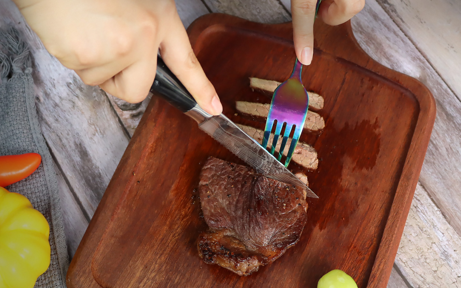 stainless steel steak knife set