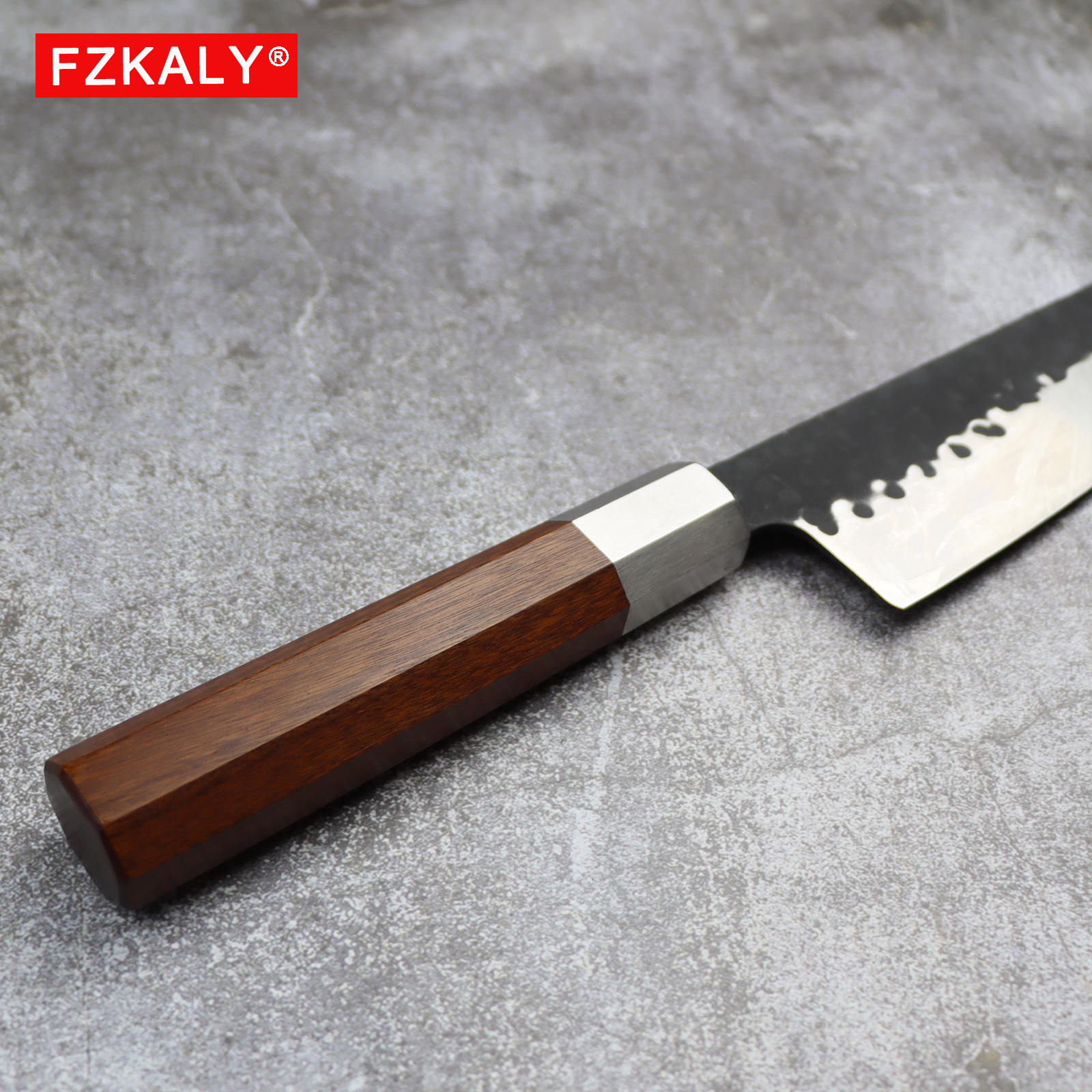 Fzkaly Hand Forged Chef's Knife With Full Tang Handle