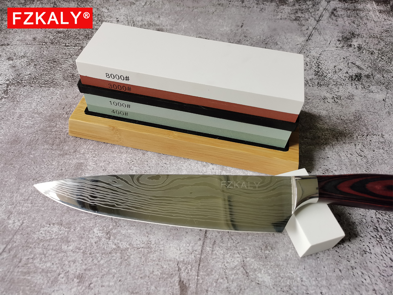 Premium 400/1000 and 3000/8000 Grit Whetstone Set