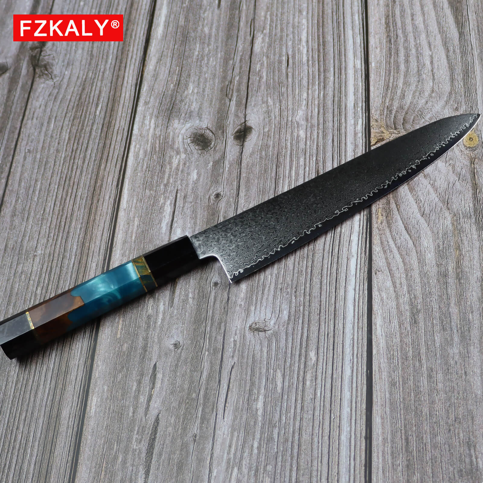 Fzkaly Damascus Kitchen Knife Set, Ultra Sharp Blade