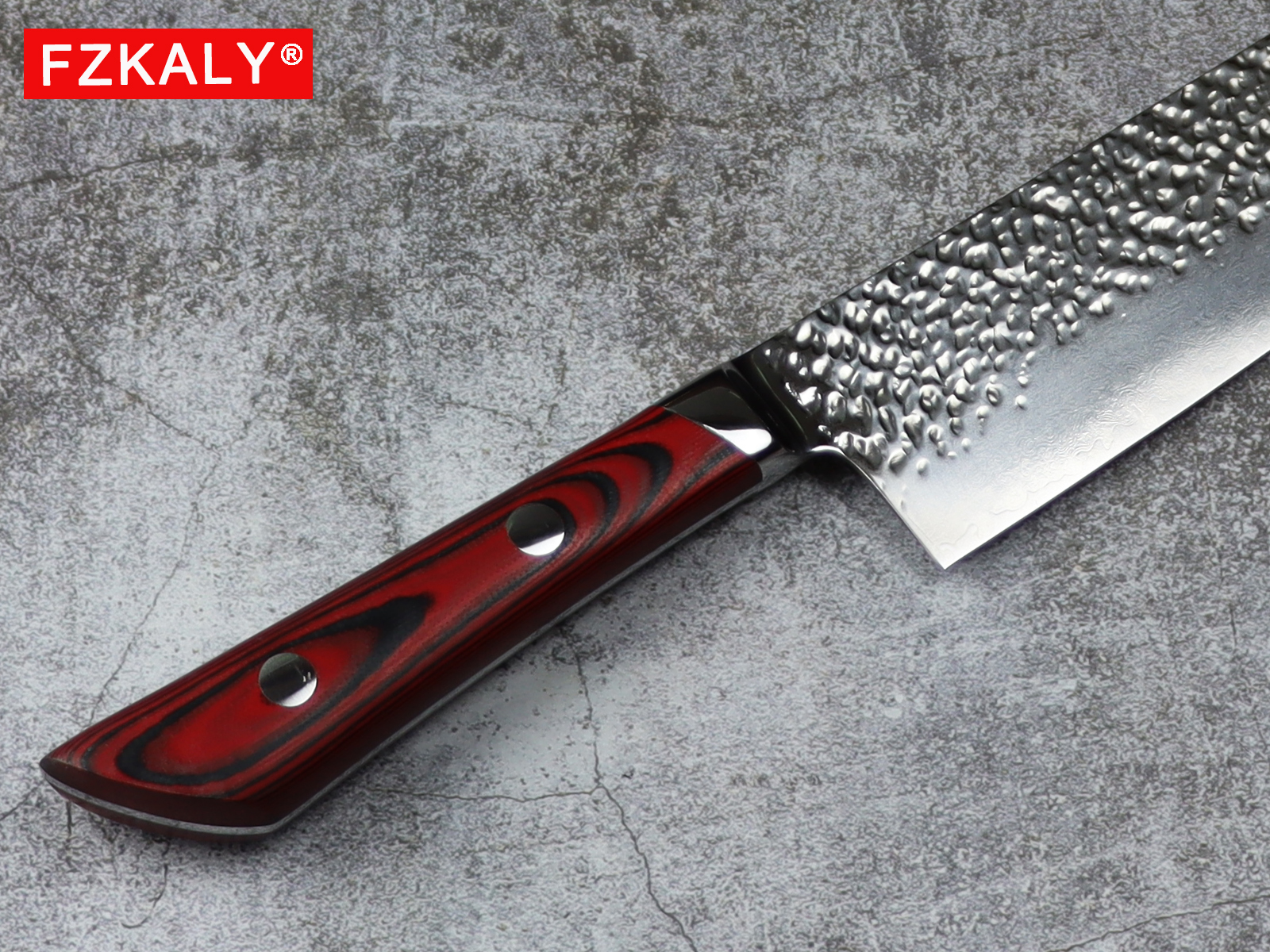 Fzkaly 7" Japanese Nakiri Knife G10 Handle