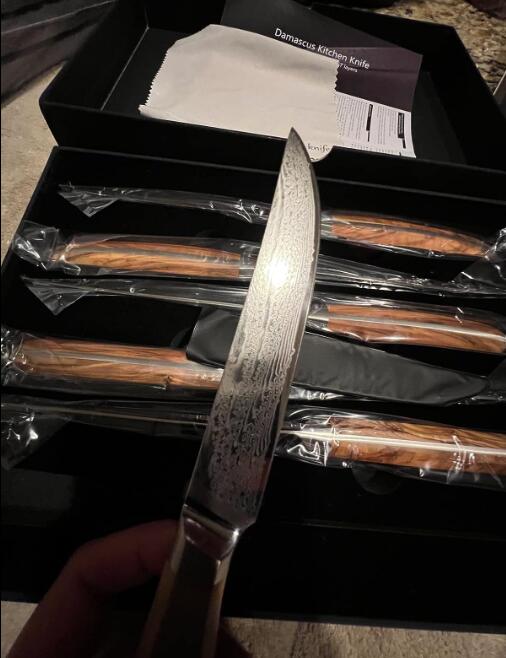Fzkaly 6-piece japanese steak knife set