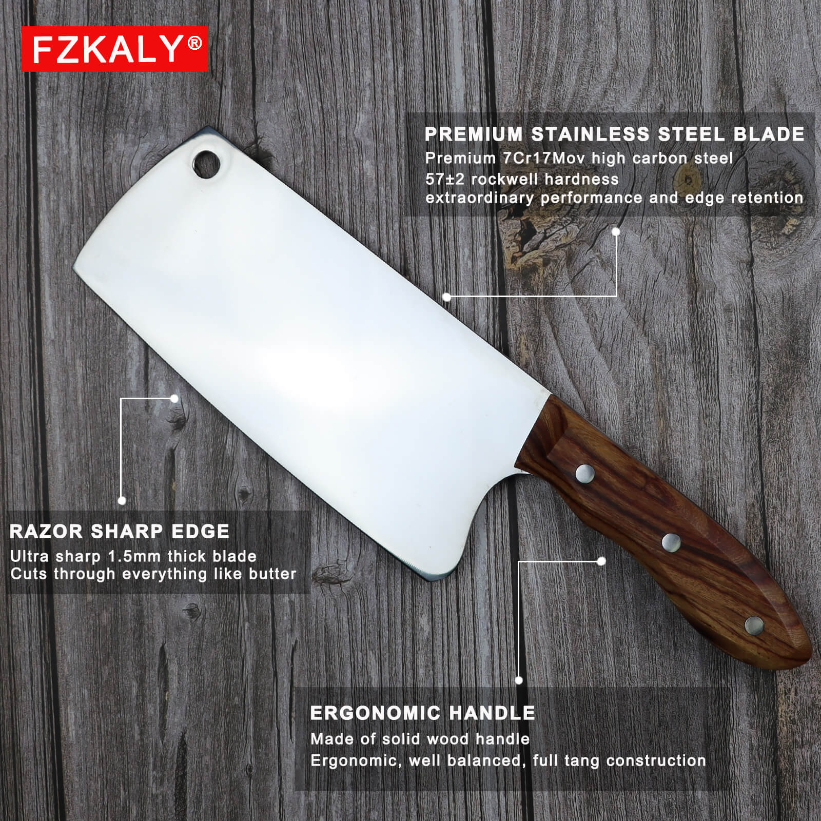 7 Inch Vegetable Cleaver Knife