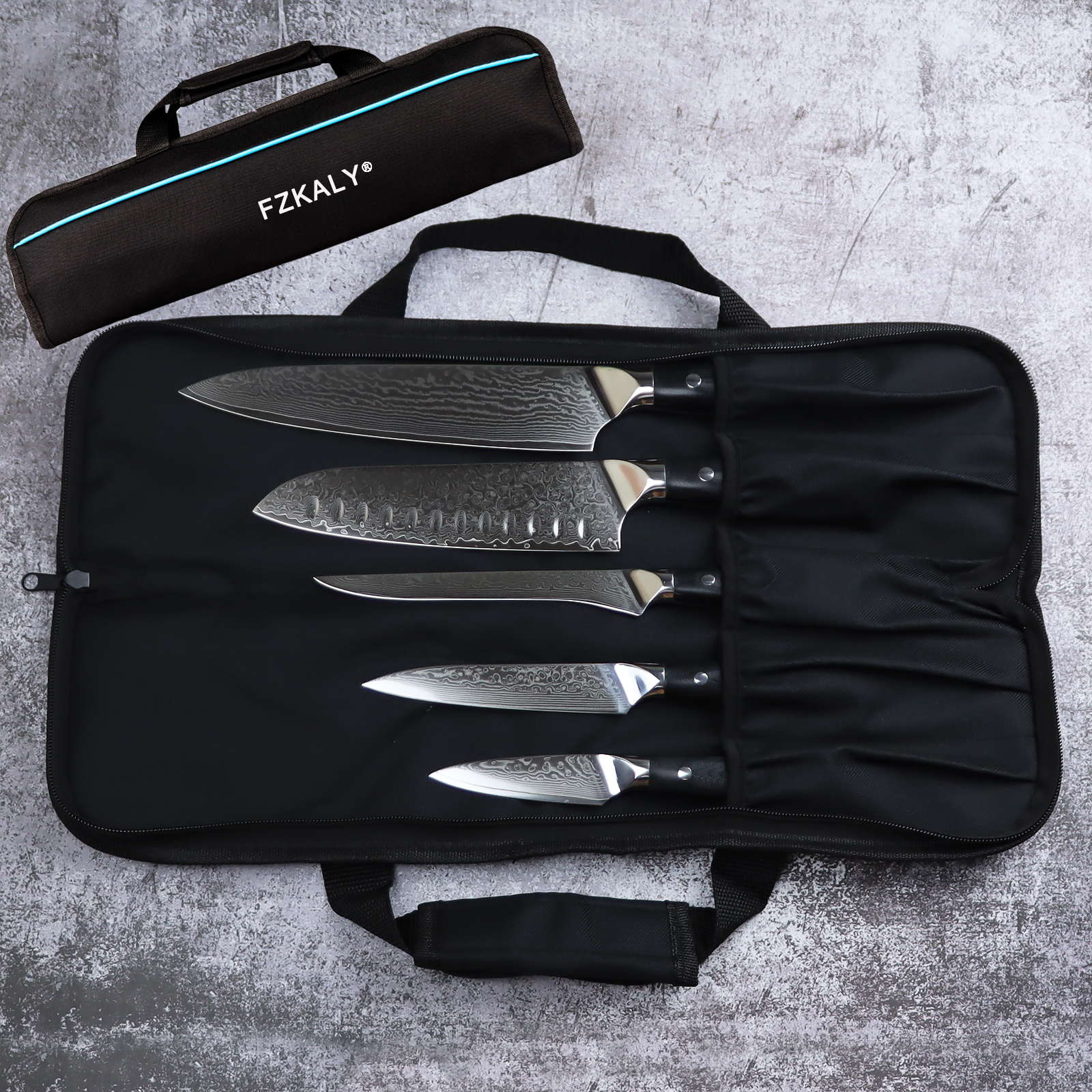 Fzkaly Chef Knife Set With Carrying Case