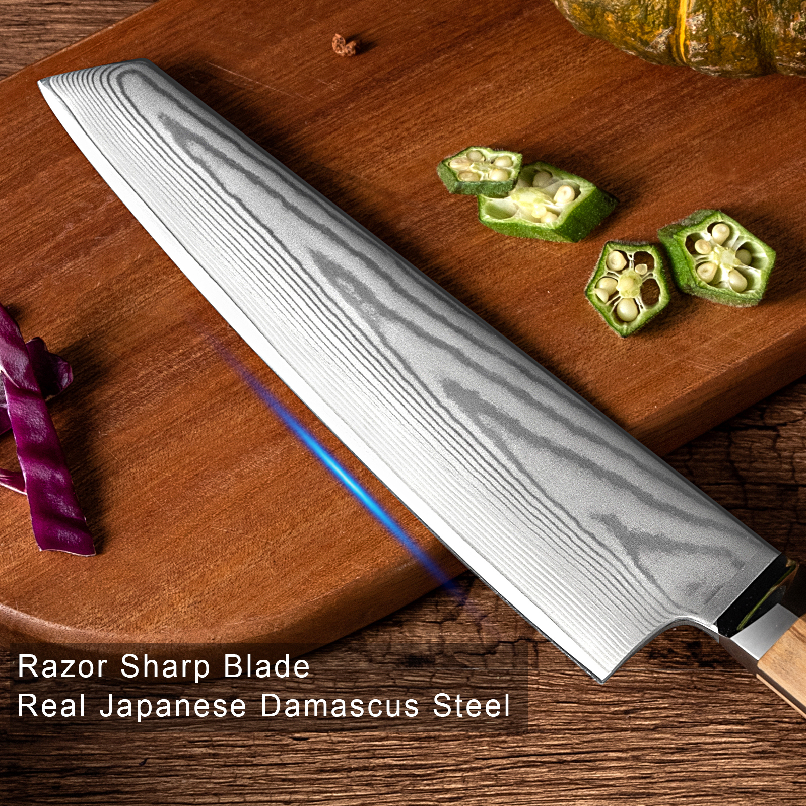 Japanese Kiritsuke Knife 8" Sharp Blade