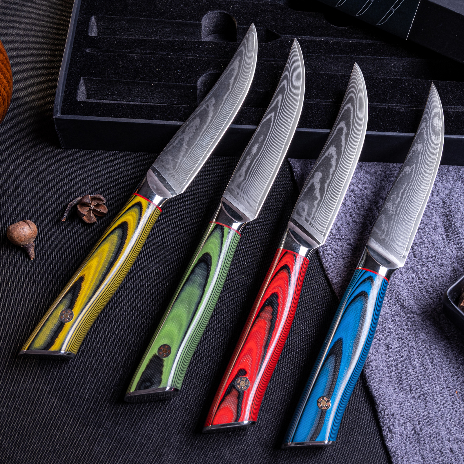 Straight Edge Steak Knife Set of 4