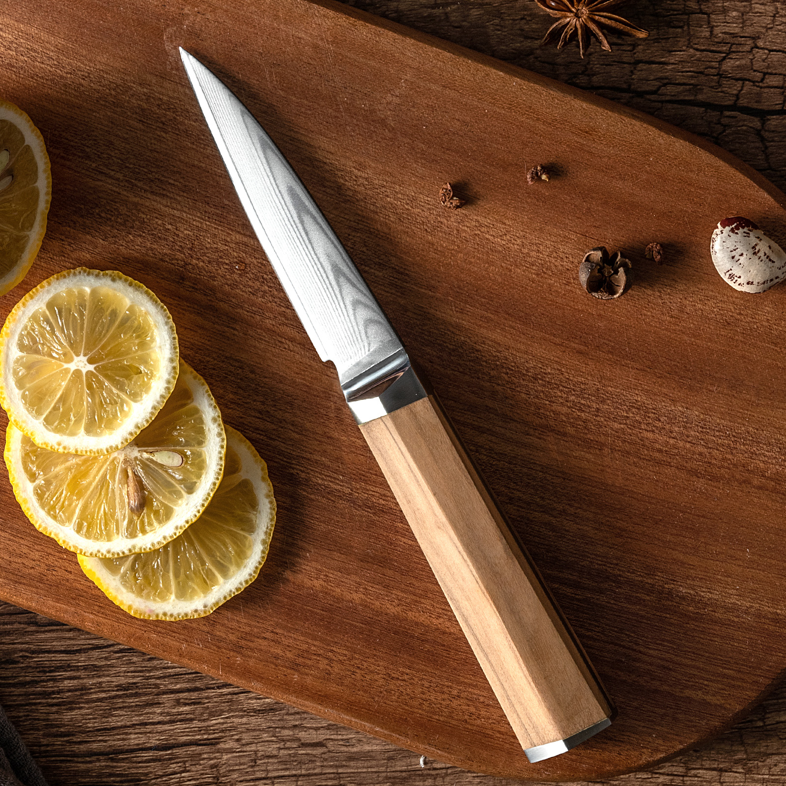 Paring Knife Kitchen Chef Peel Slicing Vegetable Fruit 440C Steel G10  Handle Cut