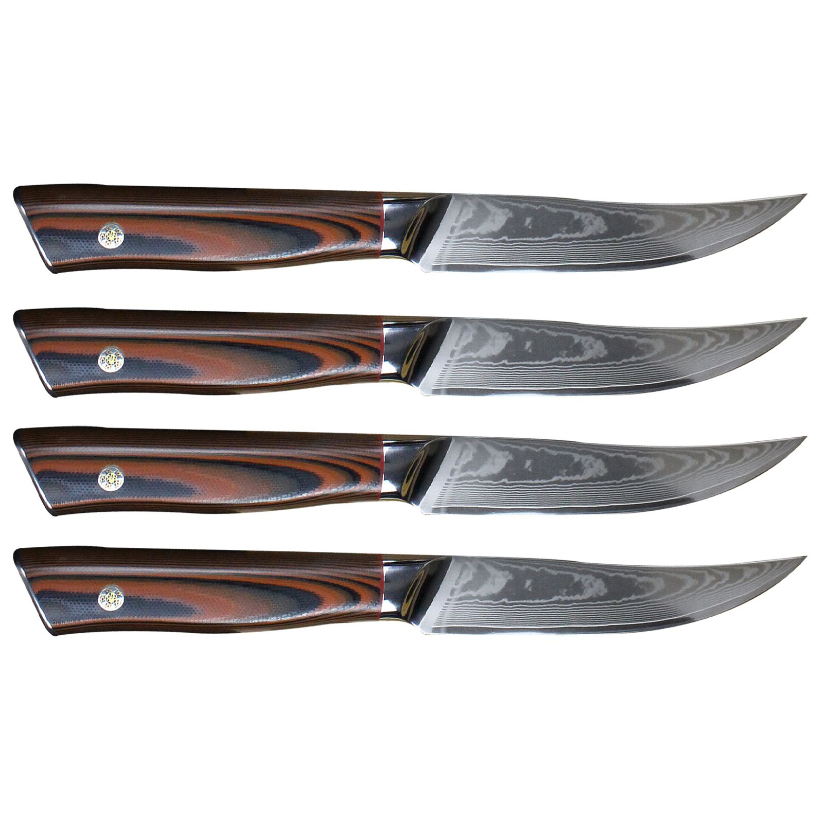 5" Damascus Steak Knife Set of 4