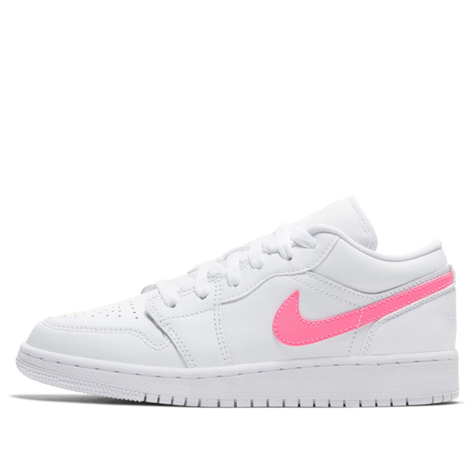 Air Jordan 1 Low'White Neon' GS White 