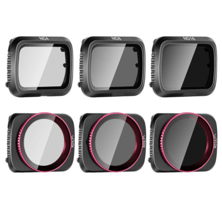  Lens Filters Compatible with DJI Mavic Air 2 Lens Filter Set, Multi-Coated Filters Pack Accessories (6 Packs) ND4, ND8, ND16, ND4/PL, ND8/PL, ND16/PL