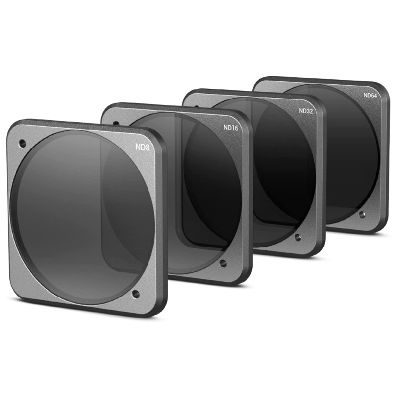 4K Series – 4Pack ND8, ND16, ND32, ND64 Camera Filters Compatible with DJI Action 2