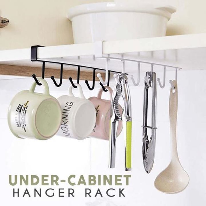 (💥Father's Day Sale💥- 50% OFF) Under-Cabinet Hanger Rack (6 Hooks) - Buy 2 Get 10% OFF