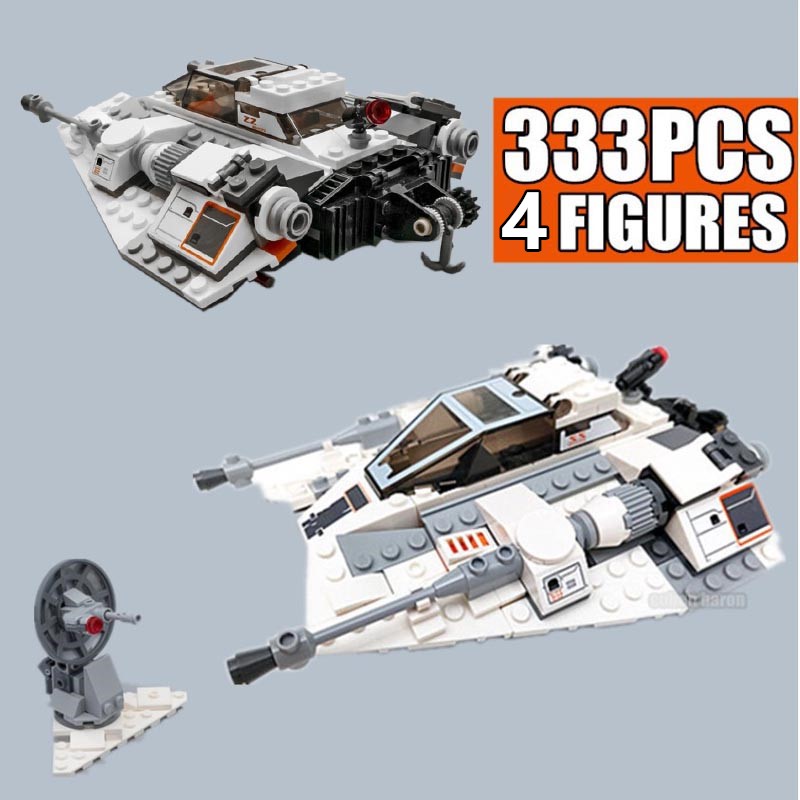 20th Edition Space Ship Series Snowspeeder Snowfield Aircraft Fit Building Blocks 11429 75259 05157