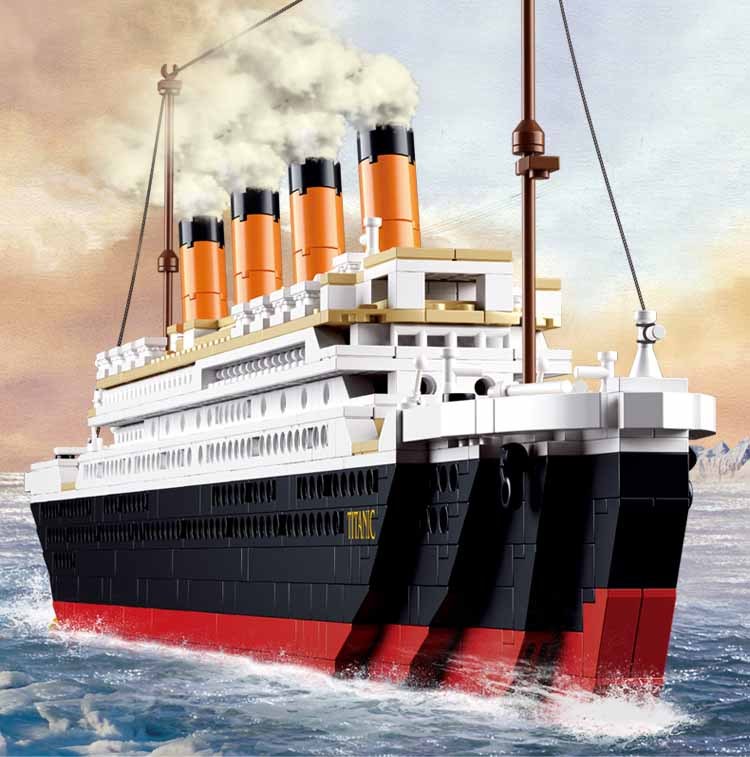 Titanic RMS Cruise Boat Ship City Model Building Kits 3D Blocks 0577