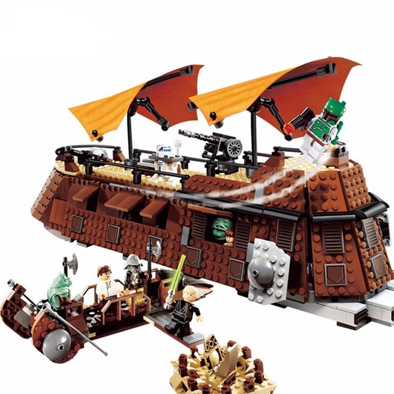 821Pcs 05090 The Jabba's Sail Barge Star Series Building Blocks 6210 Starwar