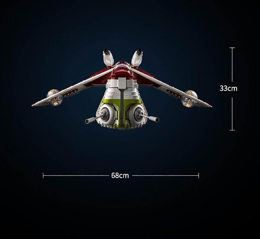 3292PCS Star Plan Attack Republic Gunship Building Blocks Bricks 75309 Transport  Spacecraft 80666