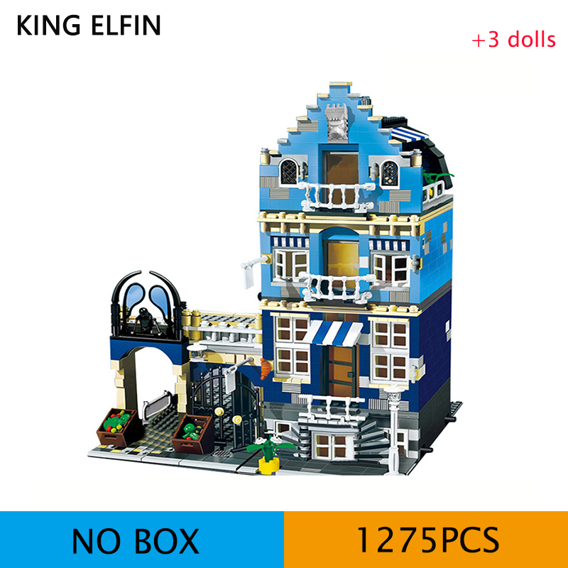 1275pcs European market building blocks  84007 Street 15007 180063 99005