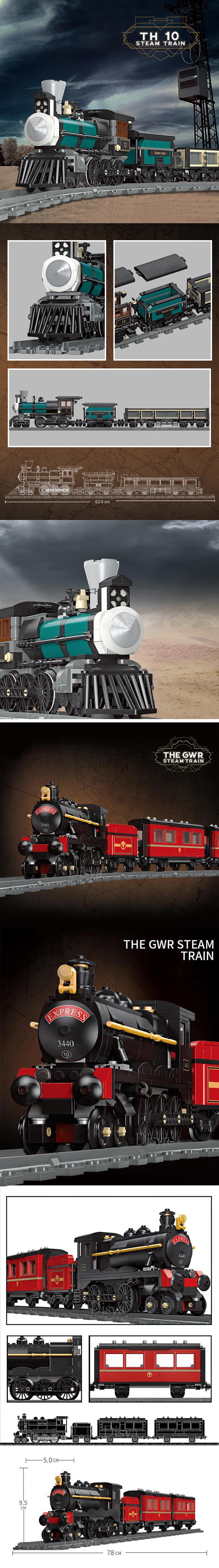 91006 1234Pcs Expert Ultimate Series Train Building Blocks APP RC train power pack train track 10219