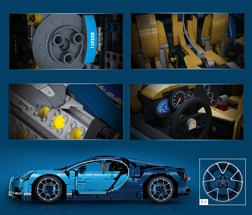 Bugattied Building Blocks Gifts Bricks Racing Car Super Speed Trucks High-Tech Toys for Kids Children Boyfriend 42115