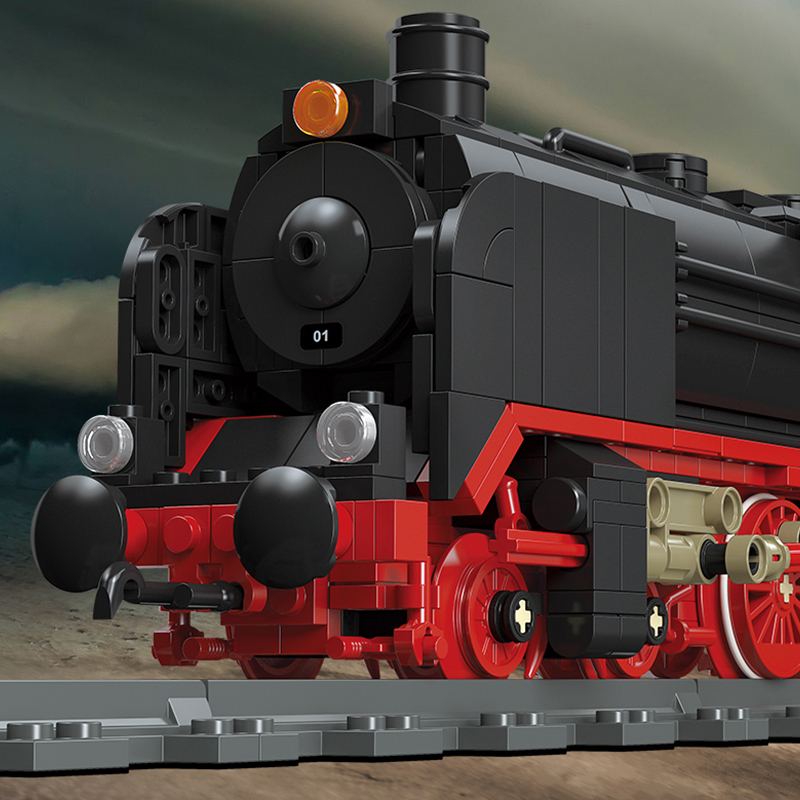 Classic Railway Steam locomotive Track Sets Building Block Expert Train Long-Distance Brick Counstrutor 59004