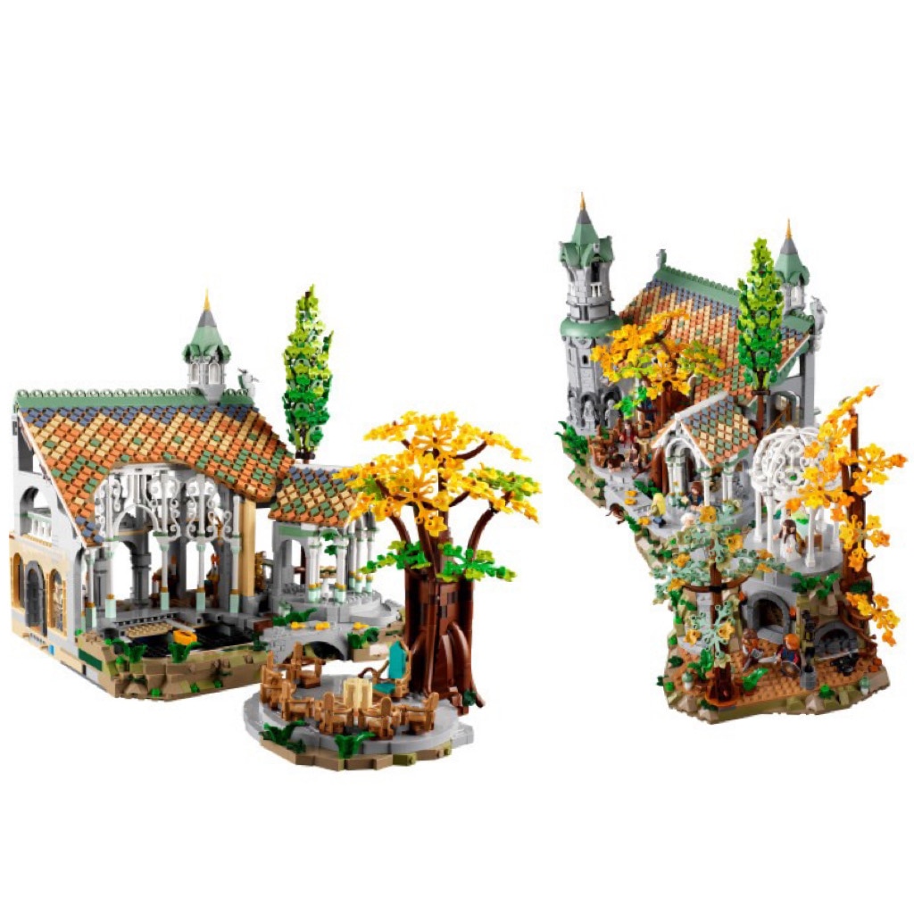 Creative Expert Icons Movie Lorded of Rings Rivendell Castle Model Building Blocks Brick 10316 Street View Toys 6167Pcs