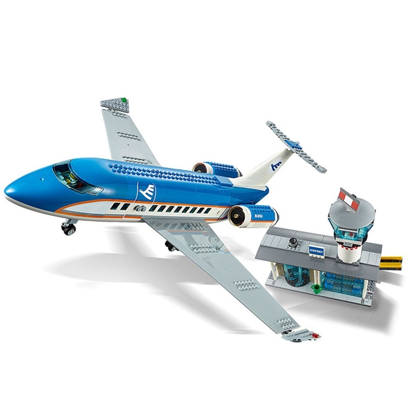 2019 lp 02043 718pcs City Series Airplane Airport Terminal Station Set Building Blocks 60104
