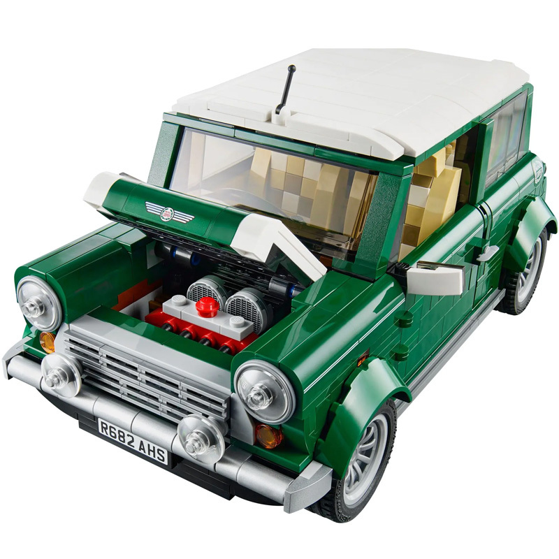 Mini Cooper 10242 Classic Green Car Model Building Blocks Car Vehicle Education 21002