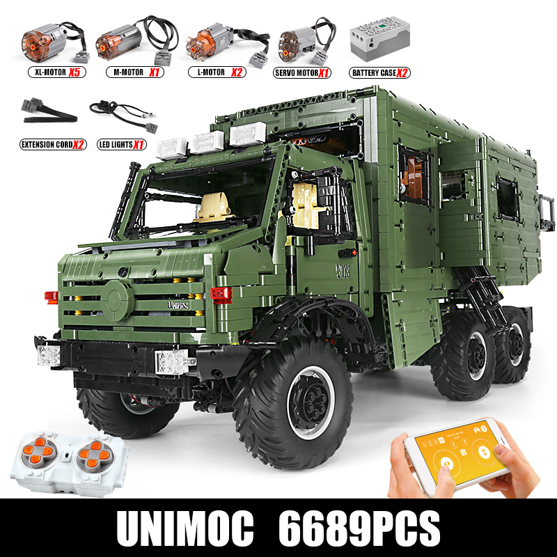 J907 High-Tech Remote Control The MOC Motorzied Nomadism RV Motorhome Truck Set Building Blocks Car