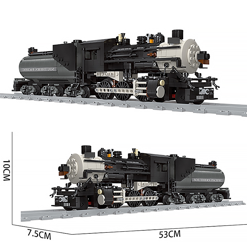 Classic Railway Steam locomotive Track Sets Building Block Expert Train Long-Distance Brick Counstrutor 59004