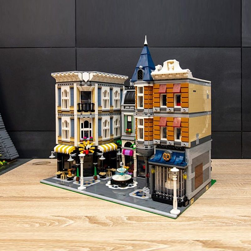 Street View 15019 Modular Buildings Assembly Square Model 10255 City House Blocks Brick Educational Toys Children Christmas Gift