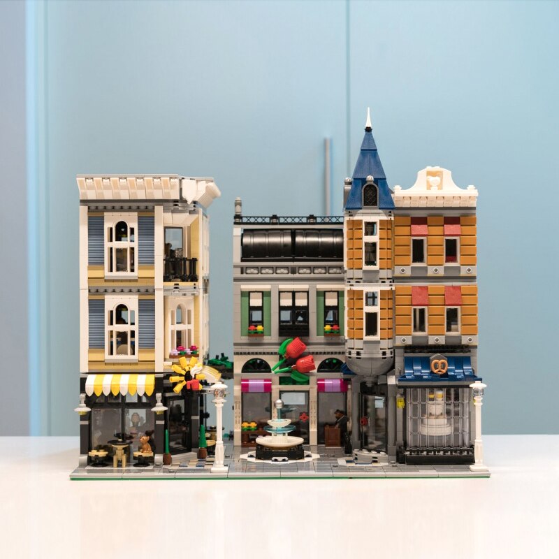 Street View 15019 Modular Buildings Assembly Square Model 10255 City House Blocks Brick Educational Toys Children Christmas Gift