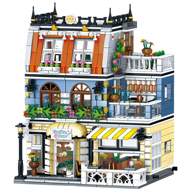 QL0940 The MOC Garden Hotel Model Building Blocks Assembly