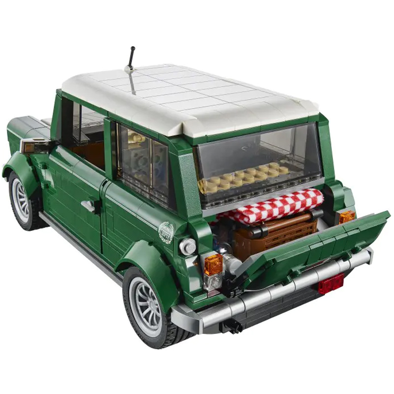 Mini Cooper 10242 Classic Green Car Model Building Blocks Car Vehicle Education 21002
