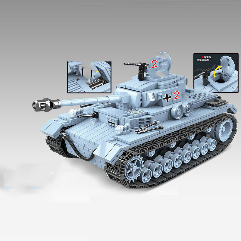 Germany Ww2 Tiger Tank Sets World War 1 2 Model Building Blocks Engine Military Abram Vehicle Kits Army Soldier 100061