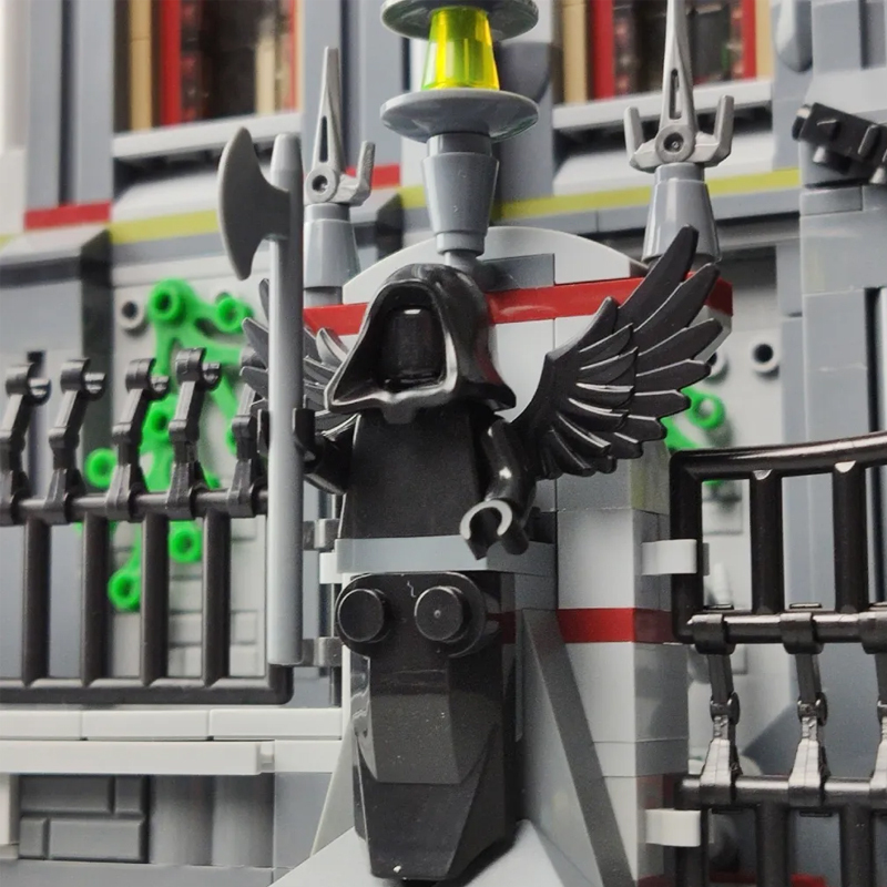 PANLOS 613002 Movie City Street View Expert MOC Lunatic Hospital Advanced Model Building Blocks