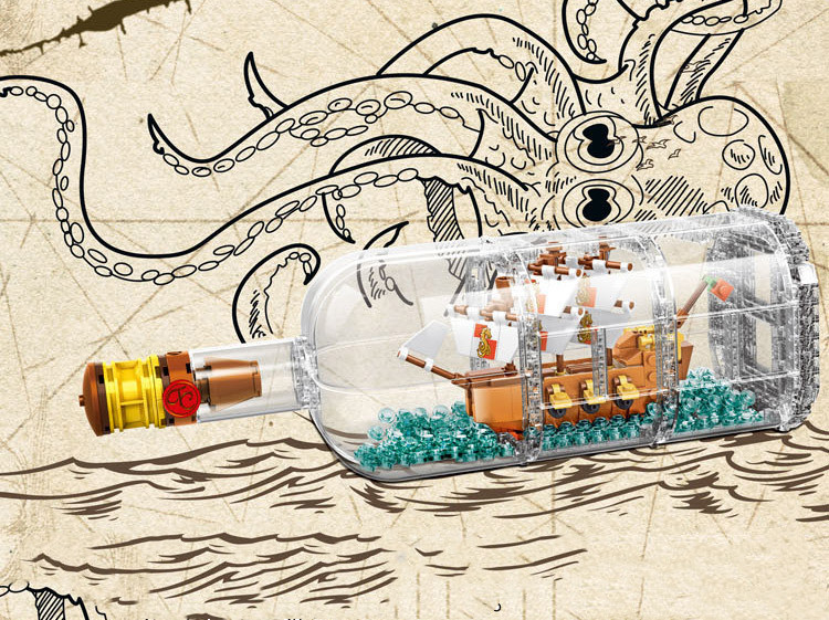 960pcs classic boat in a Bottle Building Blocks 21313