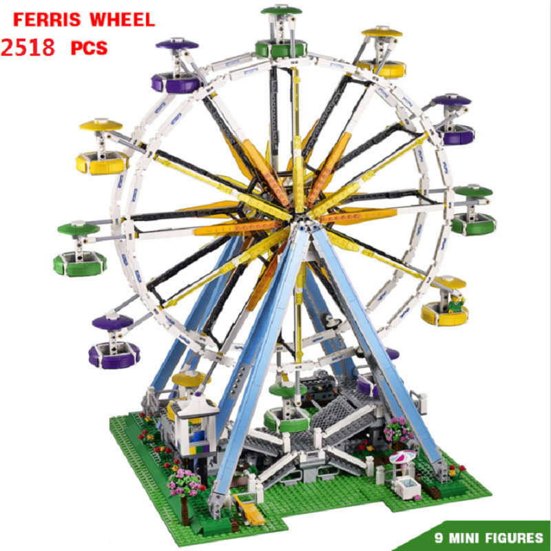 With Motor Kit Fairground Ferris Wheel Toy Building Blocks Bricks 15012 Children 10247
