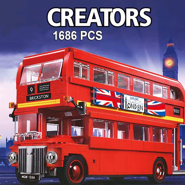 BusforLondon Double Decker Bus Designed By London  Building Blocks 1686PCS 10258 21045 1266