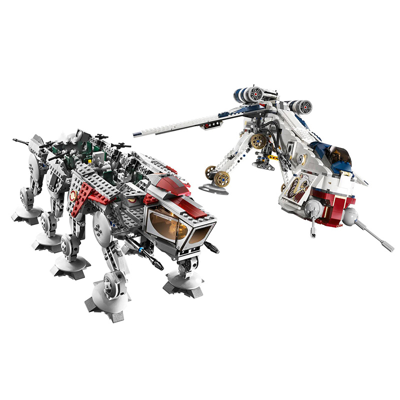 Republic Dropship With AT-OT Building Blocks 05053 10195
