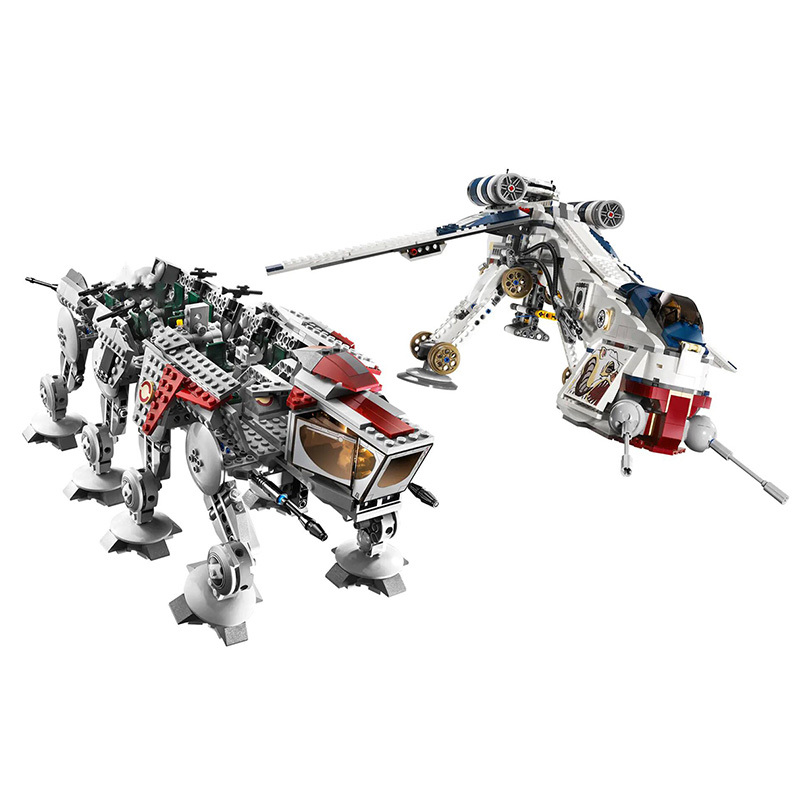 Republic Dropship With AT-OT Building Blocks 05053 10195
