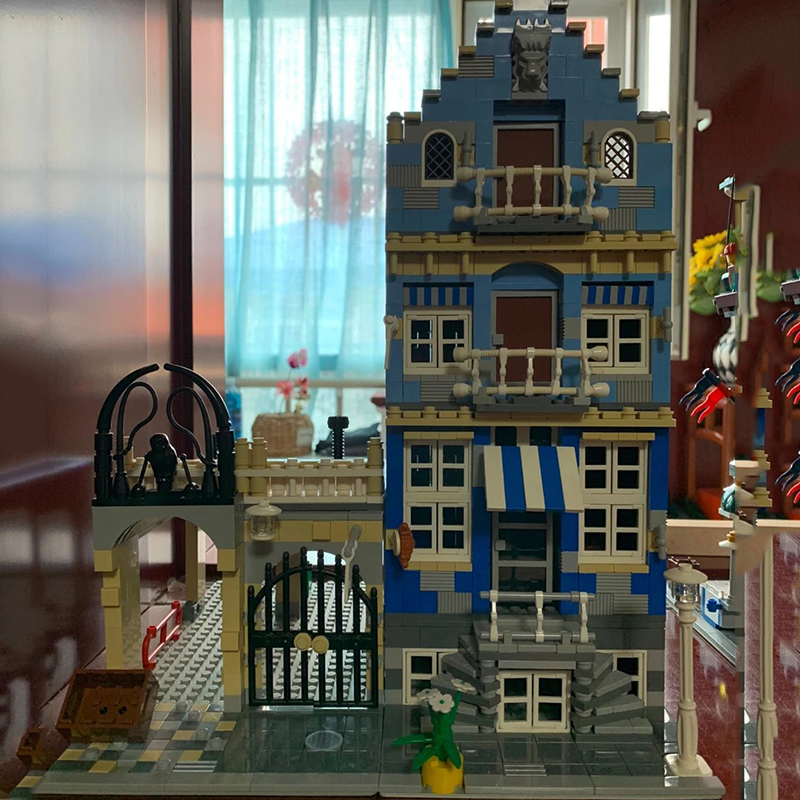 1275pcs European market building blocks  84007 Street 15007 180063 99005