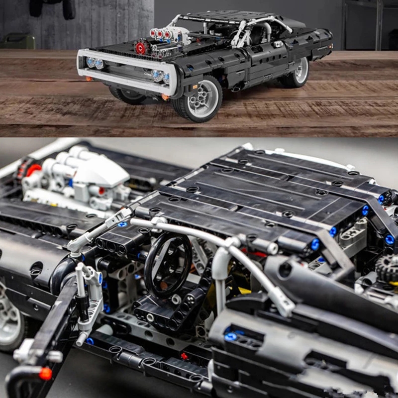 Moc Bricks Tech Car Series Doms Dodged Charger 42111  Building Blocks 1077pcs Racing Car 11511 180139