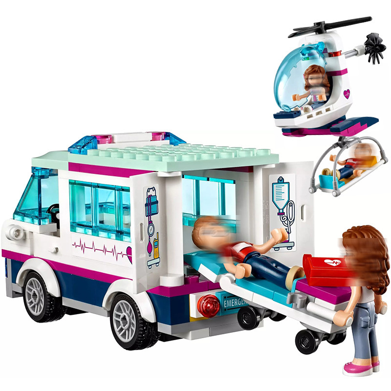 Friends City Heartlake Hospital Ambulance Block Set Princess Undersea Palace 41318 86021